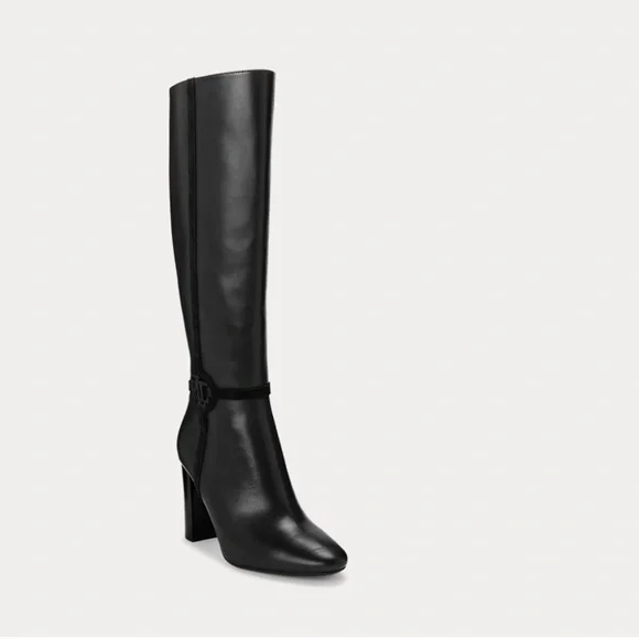 Lauren Ralph Lauren Marion burnished leather boot - Picture 2 of 7